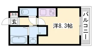 continent花影Ⅰ【102号室】の間取り