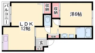レオパレスV【1階】の間取り