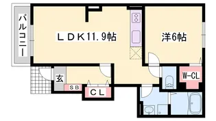 アンボヌール【1階】の間取り