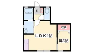 コンフォート宇佐崎【1階】の間取り