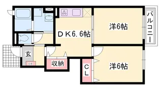 トゥルーブルー赤穂【1階】の間取り