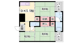 サンライズ高砂4号棟【2階】の間取り