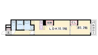 MISTRAL神屋町【401号室】の間取り
