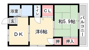 メトレス福田Ⅲ【3-C号室】の間取り