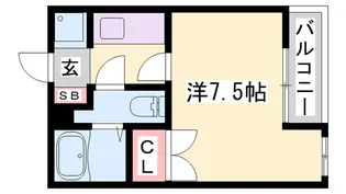 ジュネス白国【206号室】の間取り