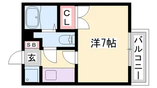 ジュネス白国【210号室】の間取り