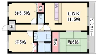 パインヒル・コーナン【5C号室】の間取り