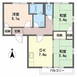 セファミ小野B【2階】の間取り