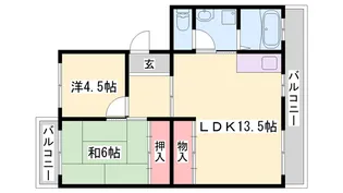 ニッセイ曽根コーポ2【307号室】の間取り