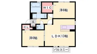 ヴィ ボヌール【1階】の間取り