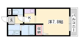 プレッソ新在家【1階】の間取り