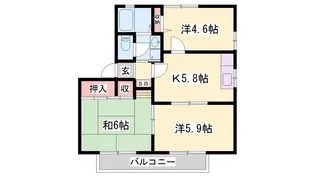 ディアス宮脇【A203号室】の間取り