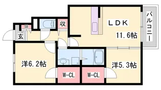 アルブルシャルマン【1階】の間取り
