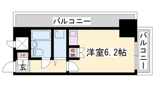 藤和シティコア姫路駅前【9階】の間取り