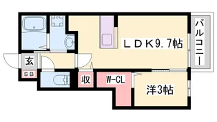 クレセント【1階】の間取り