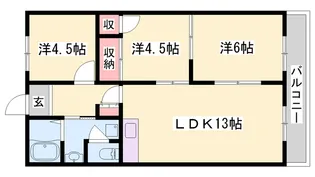 グランレナジア姫路【2階】の間取り