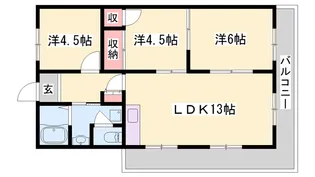 グランレナジア姫路【3階】の間取り