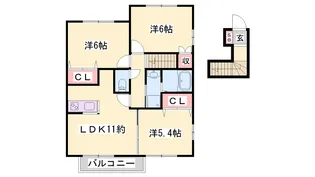 エストレリータ【2階】の間取り