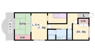 エレガンス宝殿【203号室】の間取り