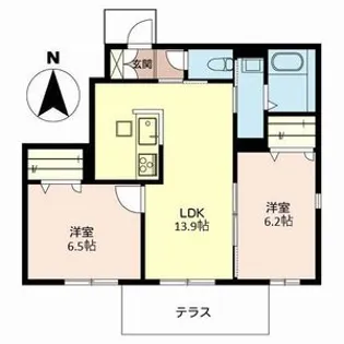 シャーメゾン大道 Ⅰ【1階】の間取り