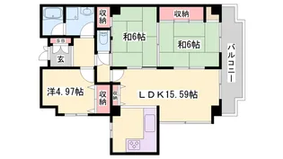 グランドメゾン姫路【307号室】の間取り