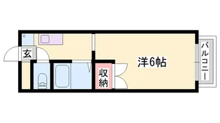 エステートピアセルベイユⅡ【201号室】の間取り