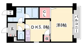 ルミエール野田【1階】の間取り