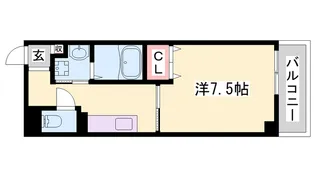ベルドミール西二階町【5階】の間取り