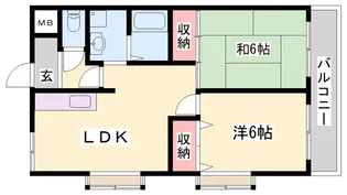 グランパーク加古川【401号室】の間取り