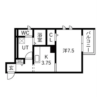 アヴニール西新町【3階】の間取り