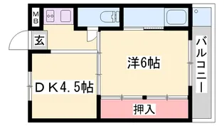 ビレッジハウス西夢前第二【2-308号室】の間取り