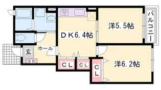 エクセルシアB【1階】の間取り
