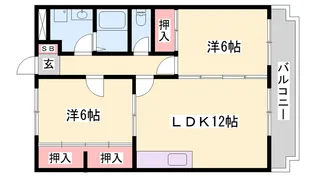 エステート龍野【201号室】の間取り
