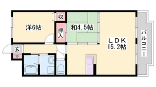 スタットニューヘン英賀保【1階】の間取り
