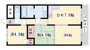 リープラス滝野社【102号室】の間取り