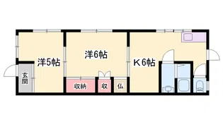 冨士アパート【1階】の間取り