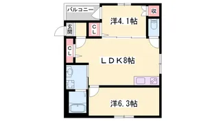 Stork AOI【2階】の間取り