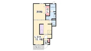 カーサ セレーナB【1階】の間取り