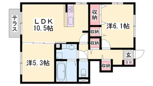 リュミエールm&y B棟【1階】の間取り