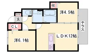 エコールKⅡ【102号室】の間取り