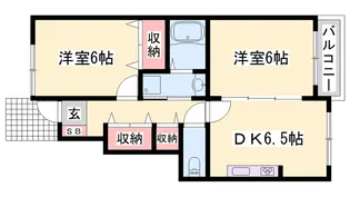 プラシード和 上郡A【1階】の間取り