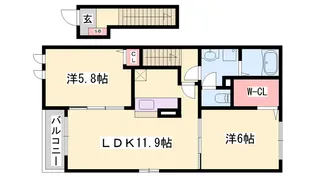 サニー ハピネスⅡ【2階】の間取り