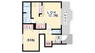 サンビエント【1階】の間取り
