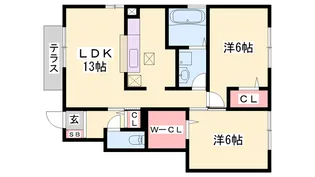メゾンフォレスト【103号室】の間取り