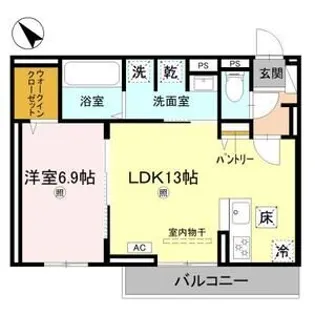 D-PLACE良野【203号室】の間取り
