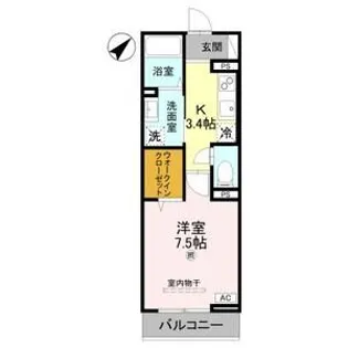 レジデンス尾上町【207号室】の間取り