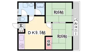 ハイツ幸【101号室】の間取り