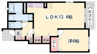 アイリスガーデンB【1階】の間取り