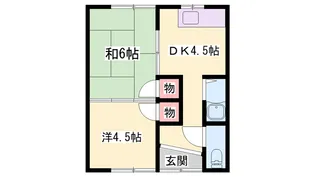 阿曽山田ハイツ【2階】の間取り