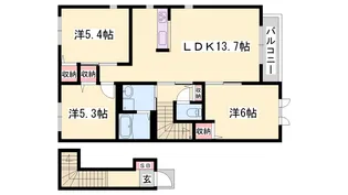 ファミール桜【2階】の間取り